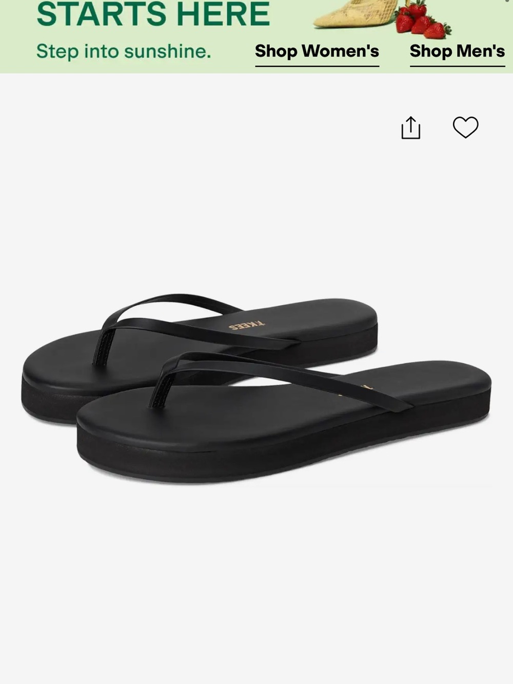 Tkees black Platform Lily sandal- flatform thong flip flop